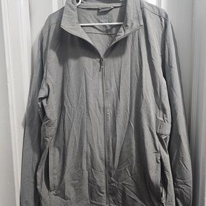 Hang Ten Mens Gray Long Sleeve Pockets UV Protection Full Zip Jacket Size XXL
